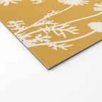 Wild Daisies Floral Botanical Pattern in Mustard Welcome Mat Gallery Image 2