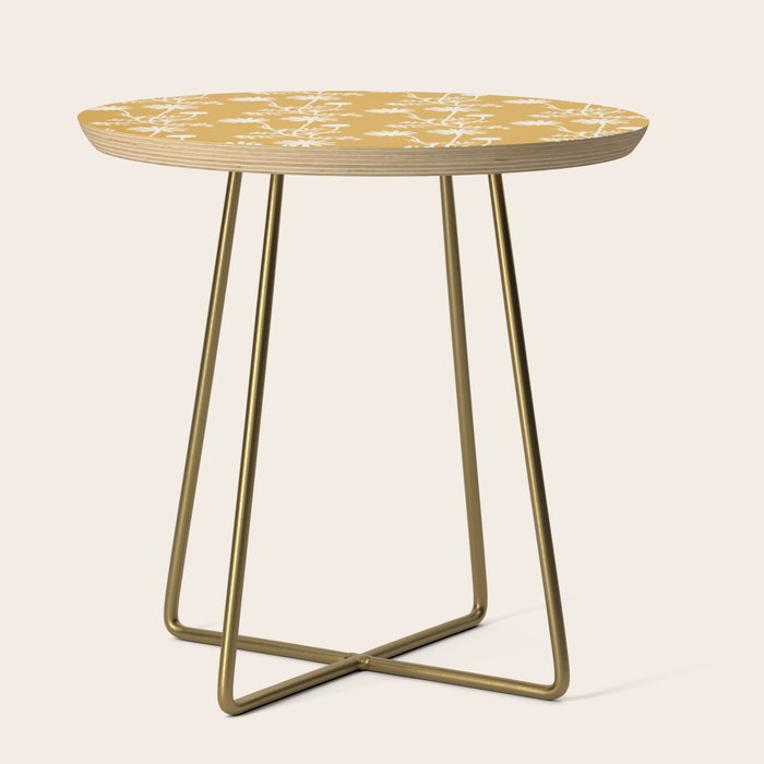 Wild Daisies Floral Botanical Pattern in Mustard Side Table Gallery Image 1