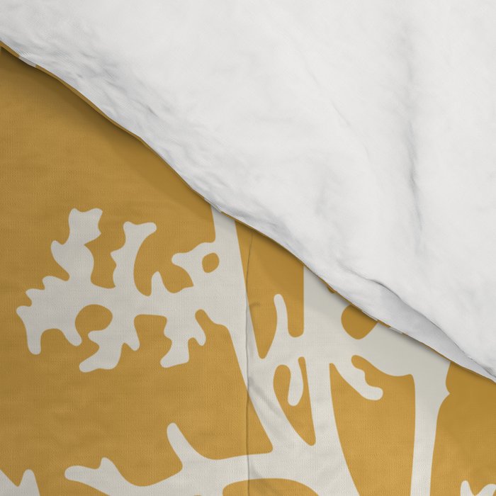 Wild Daisies Floral Botanical Pattern in Mustard Comforter Gallery Image 4