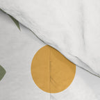Daisy Time Retro Floral Pattern Sage Green White Mustard Comforter Gallery Image 4