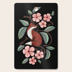 Fox in Cherry Blossoms Cutting Board Gallery Image 1