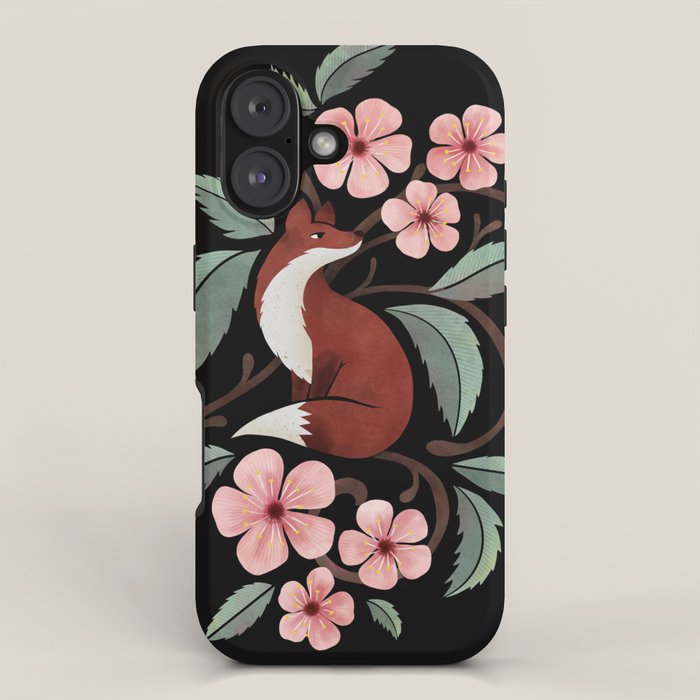 Fox in Cherry Blossoms iPhone Case Gallery Image 1