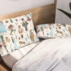 Festive Nutcracker holiday pattern Pillow Sham Gallery Image 2
