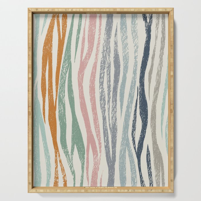 Black Forest Kid Animal Stripes Serving Tray Gallery Image 1