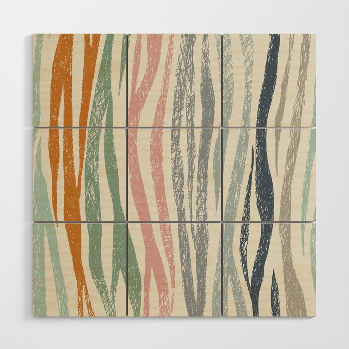 Black Forest Kid Animal Stripes Wood Wall Art Gallery Image 1