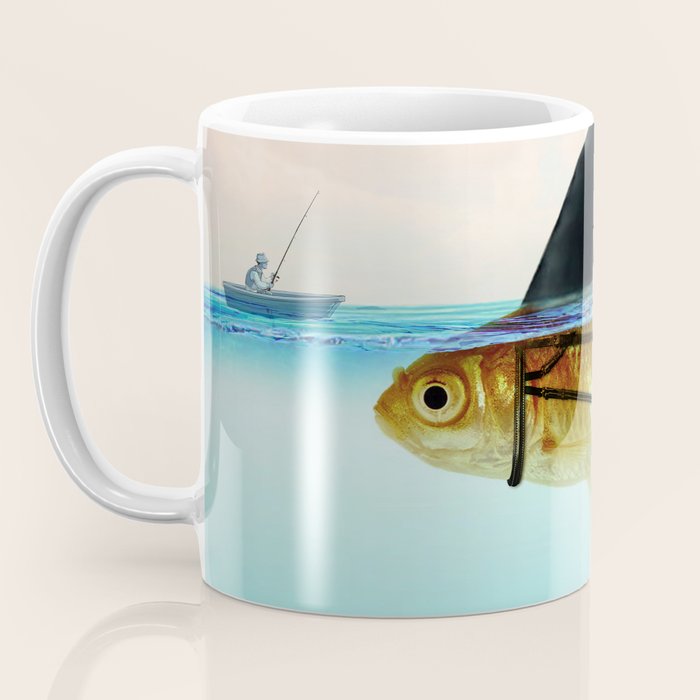 goldfish with a shark fin Coffee Mug Gallery Image 3