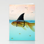 goldfish with a shark fin Stationery Card Gallery Image 2