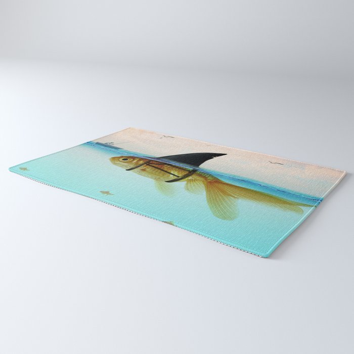 goldfish with a shark fin Rug Gallery Image 3