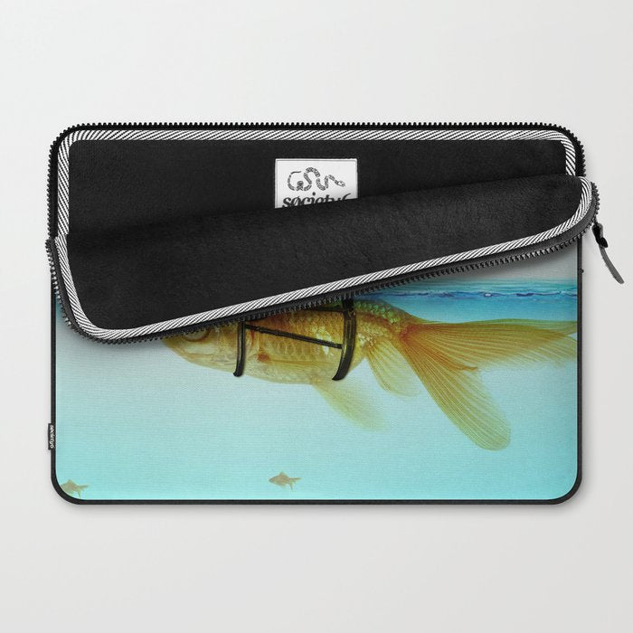 goldfish with a shark fin Laptop Sleeve Gallery Image 2