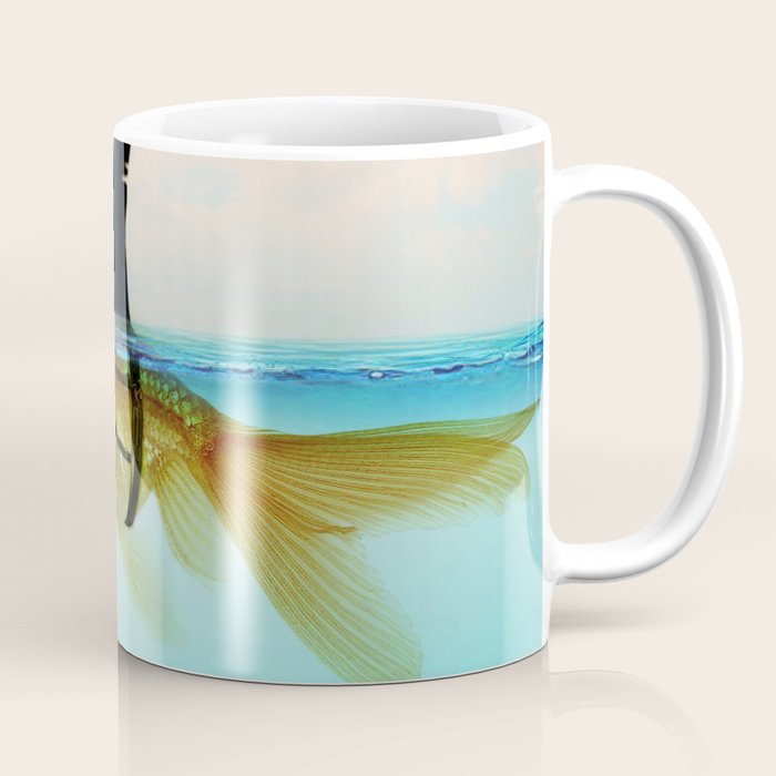 goldfish with a shark fin Coffee Mug Gallery Image 1