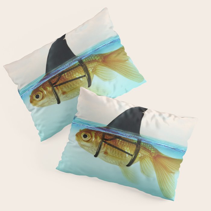 goldfish with a shark fin Pillow Sham Gallery Image 1
