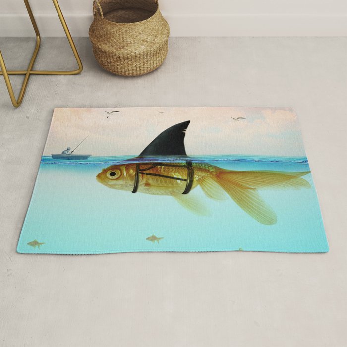 goldfish with a shark fin Rug Gallery Image 1