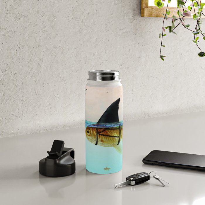 goldfish with a shark fin Water Bottle Gallery Image 4