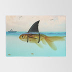 goldfish with a shark fin Rug Gallery Image 2