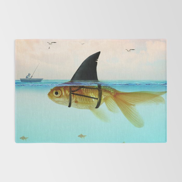goldfish with a shark fin Rug Gallery Image 2