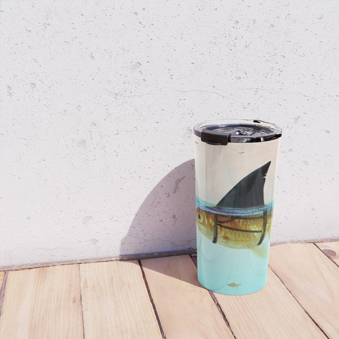 goldfish with a shark fin Travel Mug Gallery Image 4