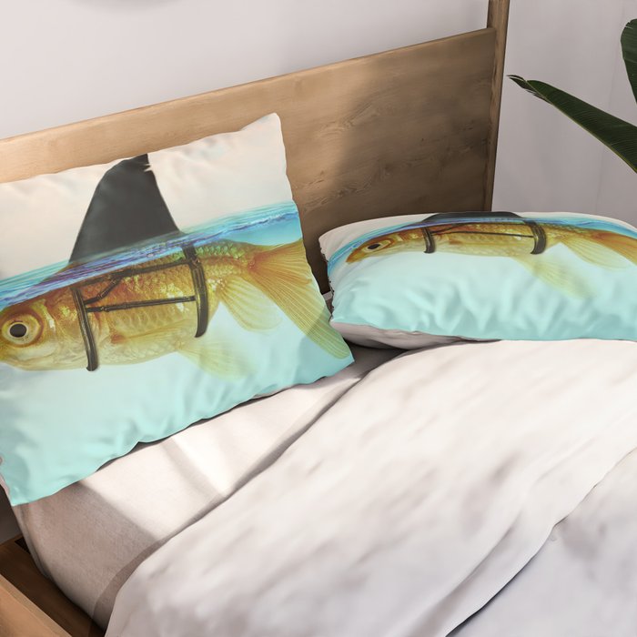 goldfish with a shark fin Pillow Sham Gallery Image 2