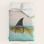 goldfish with a shark fin Comforter Gallery Image 6