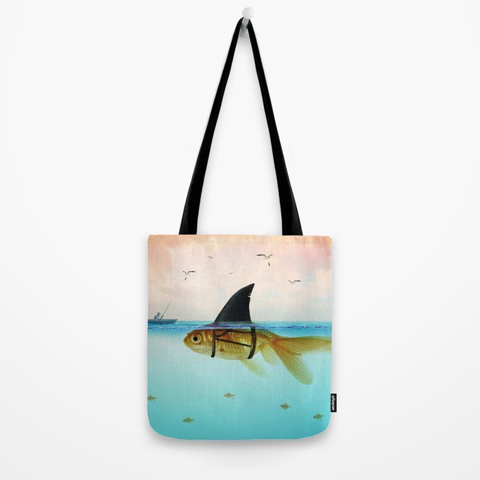 goldfish with a shark fin Tote Bag Gallery Image 2