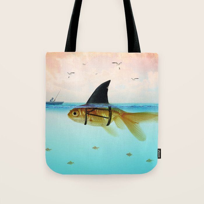 goldfish with a shark fin Tote Bag Gallery Image 1