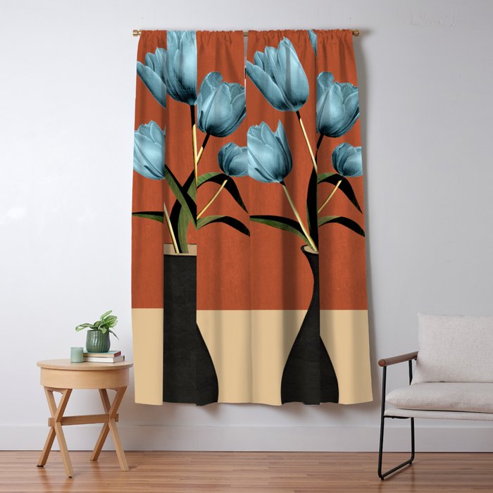 Tulips In Vase 3 Window Curtain Gallery Image 5