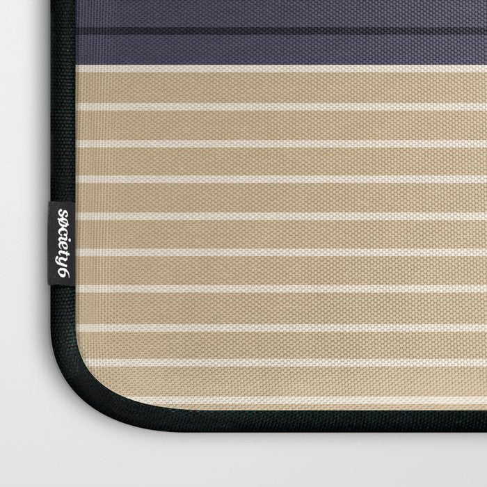 Color Block Line Abstract LIV Neutral Nautical Laptop Sleeve Gallery Image 3
