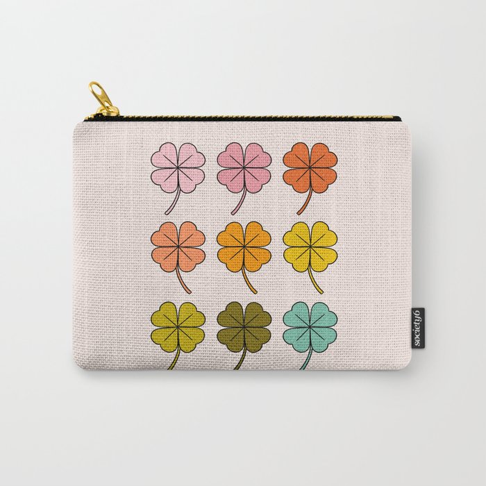 Rainbow Clovers Carry All Pouch Gallery Image 1