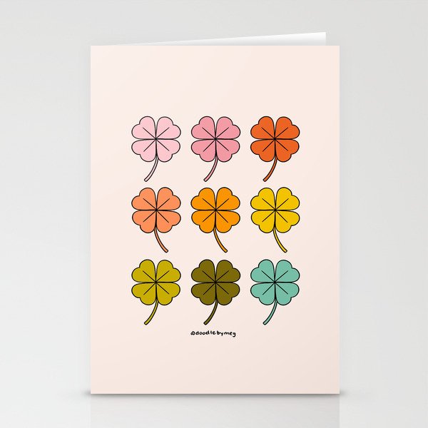 Rainbow Clovers Stationery Card Gallery Image 1