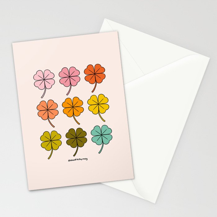Rainbow Clovers Stationery Card Gallery Image 2