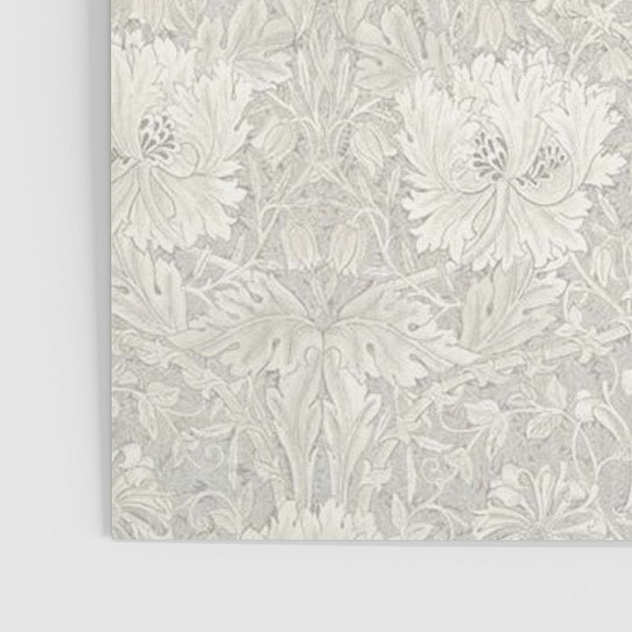 William Morris Honeysuckle & Tulip Light Grey Poster Gallery Image 3