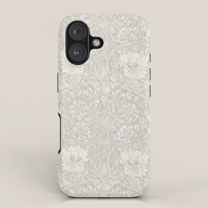 William Morris Honeysuckle & Tulip Light Grey iPhone Case Gallery Image 1