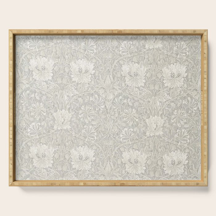 William Morris Honeysuckle & Tulip Light Grey Serving Tray Gallery Image 1