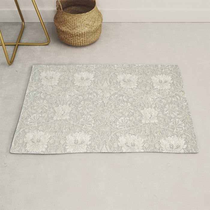 William Morris Honeysuckle & Tulip Light Grey Rug Gallery Image 1