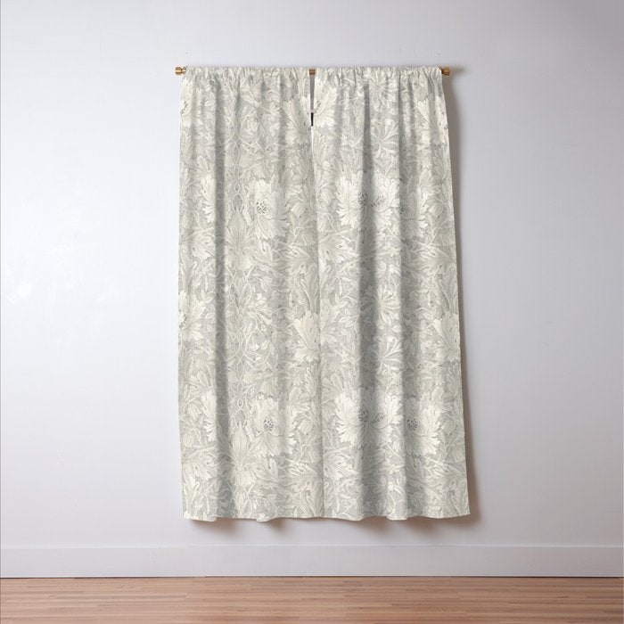 William Morris Honeysuckle & Tulip Light Grey Window Curtain Gallery Image 3