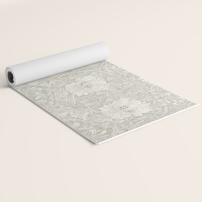 William Morris Honeysuckle & Tulip Light Grey Yoga Mat Gallery Image 2