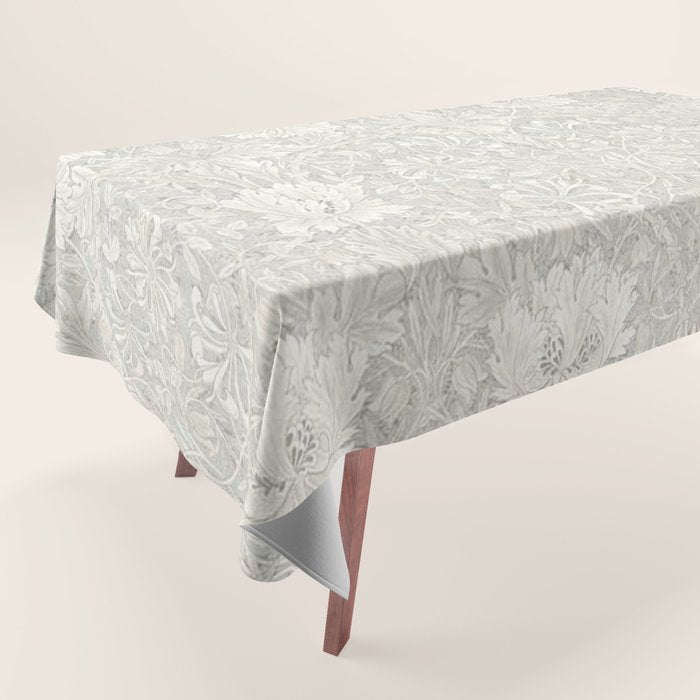 William Morris Honeysuckle & Tulip Light Grey Tablecloth Gallery Image 1