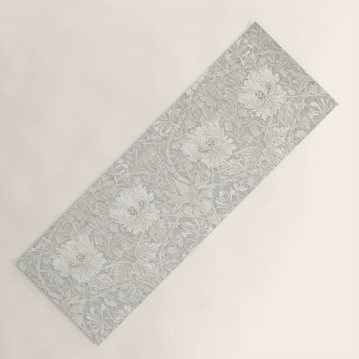 William Morris Honeysuckle & Tulip Light Grey Yoga Mat Gallery Image 1