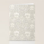 William Morris Honeysuckle & Tulip Light Grey Stationery Card Gallery Image 2