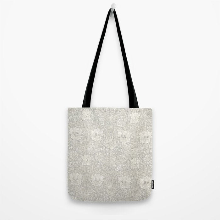 William Morris Honeysuckle & Tulip Light Grey Tote Bag Gallery Image 2