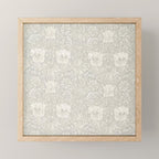 William Morris Honeysuckle & Tulip Light Grey Mini Art Print Gallery Image 1