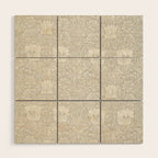 William Morris Honeysuckle & Tulip Light Grey Wood Wall Art Gallery Image 1