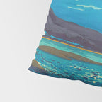 Tsuchiya Koitsu Tokaido Fujikawa Japanese Woodblock Print Sunset Colorful Hues Mountain Landscape Pillow Sham Gallery Image 4