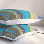 Tsuchiya Koitsu Tokaido Fujikawa Japanese Woodblock Print Sunset Colorful Hues Mountain Landscape Pillow Sham Gallery Image 3