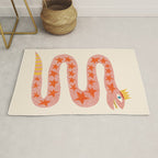 Abstraction_LITTLE_KING_COBRA_SNAKE_CUTE_ADORABLE_POP_ART_0916A Rug Gallery Image 1