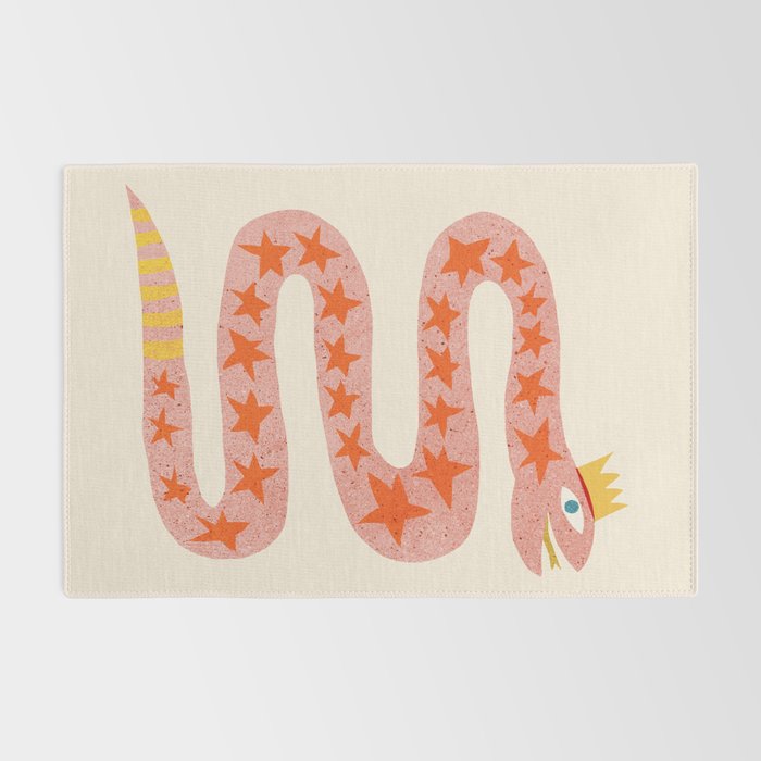 Abstraction_LITTLE_KING_COBRA_SNAKE_CUTE_ADORABLE_POP_ART_0916A Rug Gallery Image 2