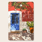 Intentful Living | Summer Architecture Travel Positivity | Optimism Good Vibes Bohemian House Door Cutting Board Gallery Image 1