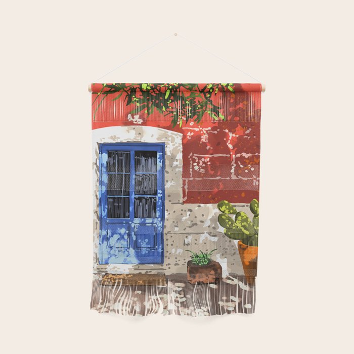 Intentful Living | Summer Architecture Travel Positivity | Optimism Good Vibes Bohemian House Door Wall Hanging Gallery Image 1
