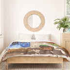 Intentful Living | Summer Architecture Travel Positivity | Optimism Good Vibes Bohemian House Door Duvet Cover Gallery Image 3