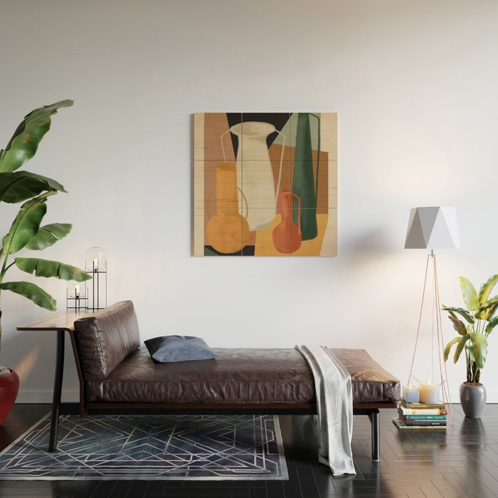 Abstract Art Vases 4 Wood Wall Art Gallery Image 2