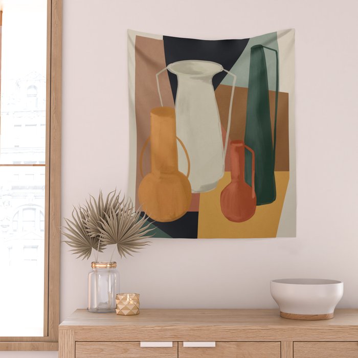 Abstract Art Vases 4 Wall Tapestry Gallery Image 2